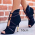 Midnight Grace Pointed Cross-Strap Stiletto Heels