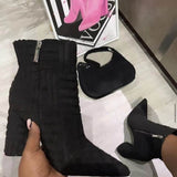 Heeled Boots For Women Fashion Pionted Toe Shoes BadAssWear.fi