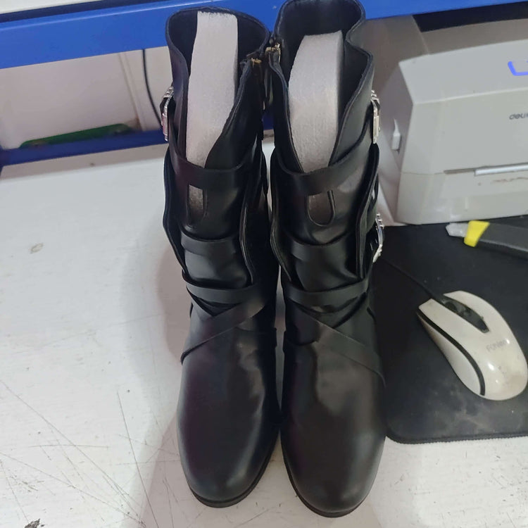 Ladies leather boots BadAssWear.fi