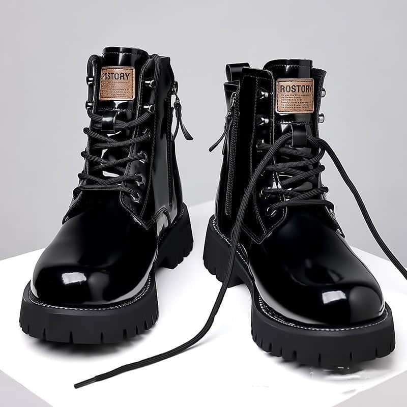 Fall Winter Martin Boots Men's Platform Mid-top BadAssWear.fi