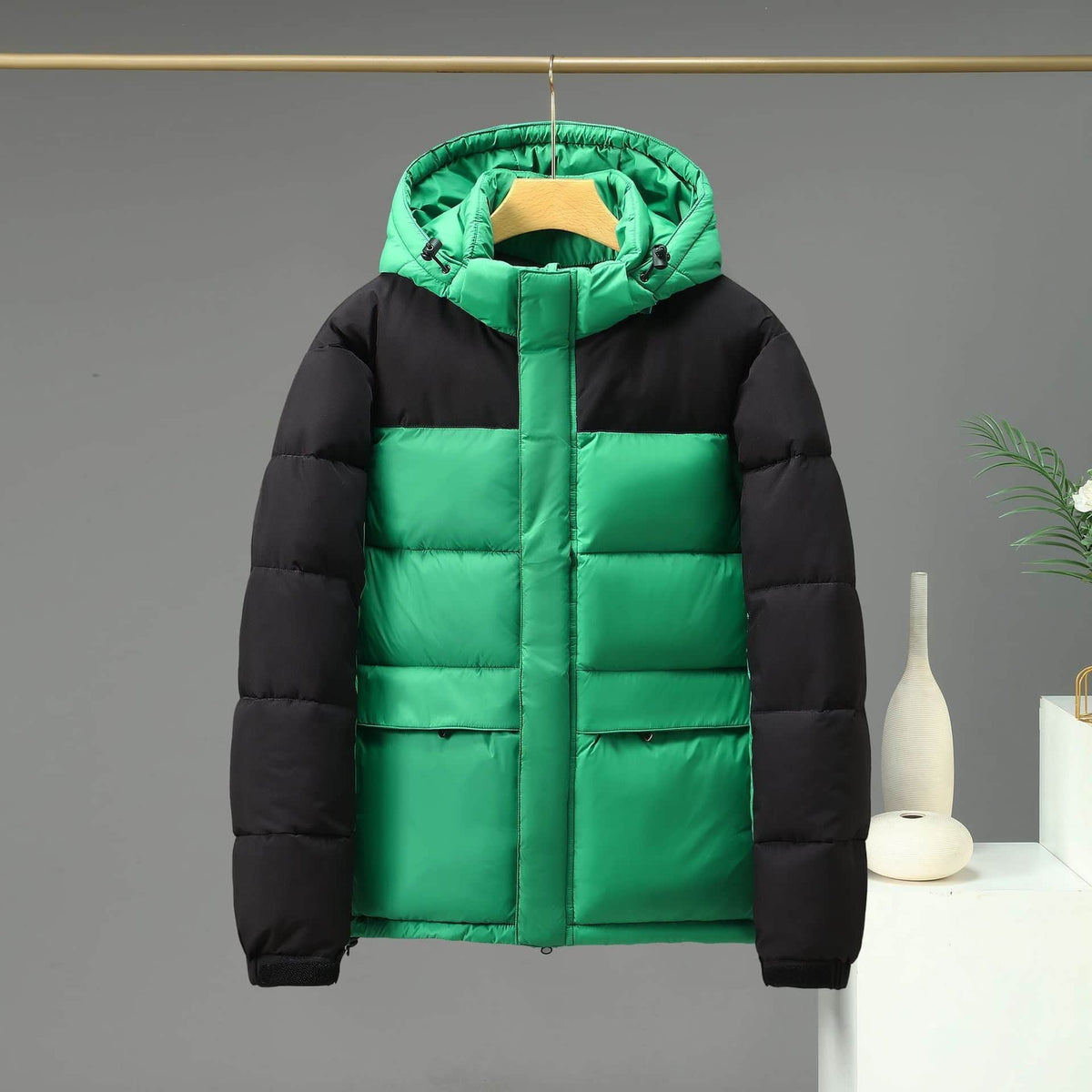 Cotton Jacket Men And Women Short Color Contrast Patchwork BadAssWear.fi