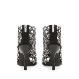 Glimmering Gala Rhinestone Mesh Stiletto Heels