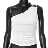 One-shoulder Knitted Vest BadAssWear.fi