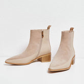 Frosted Martin Boots With Mid-heel Ankle Boots BadAssWear.fi