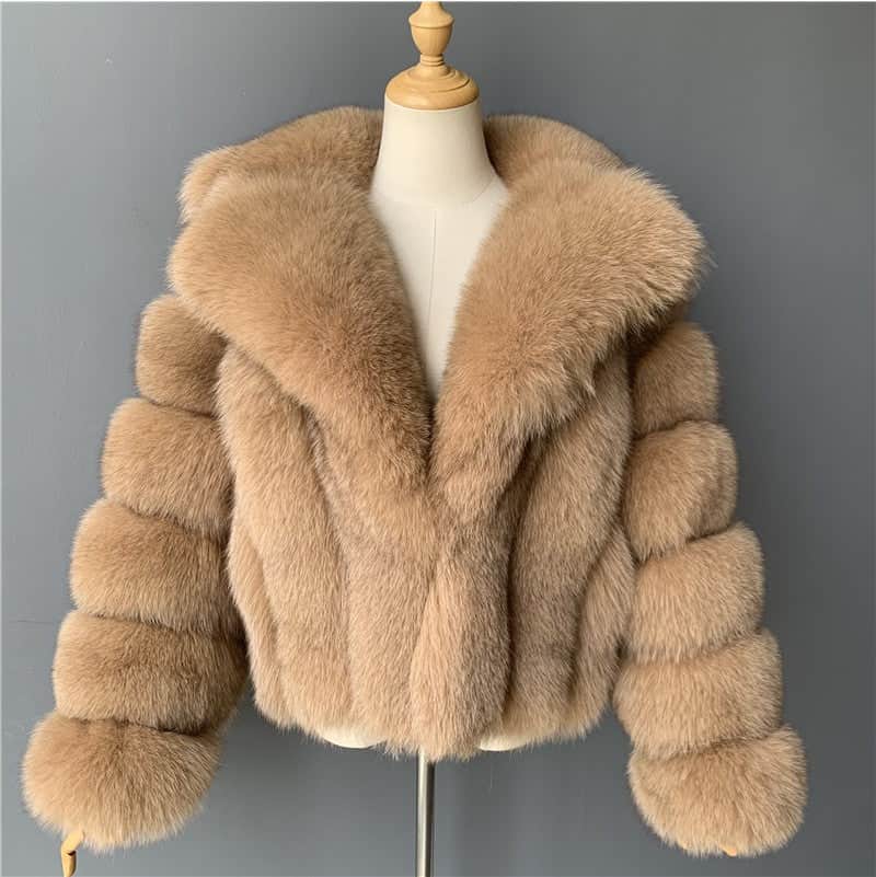 Coat Imitation Fox Fur Women's Clothing BadAssWear.fi