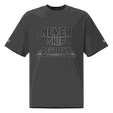 Men's Oversized T-shirt - "Never Skip Leg Day" BadAssWear.fi