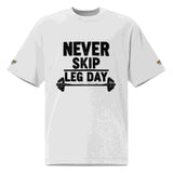 Men's Oversized T-shirt - "Never Skip Leg Day" BadAssWear.fi