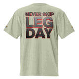 Men's Oversized T-shirt - "Never Skip Leg Day" BadAssWear.fi