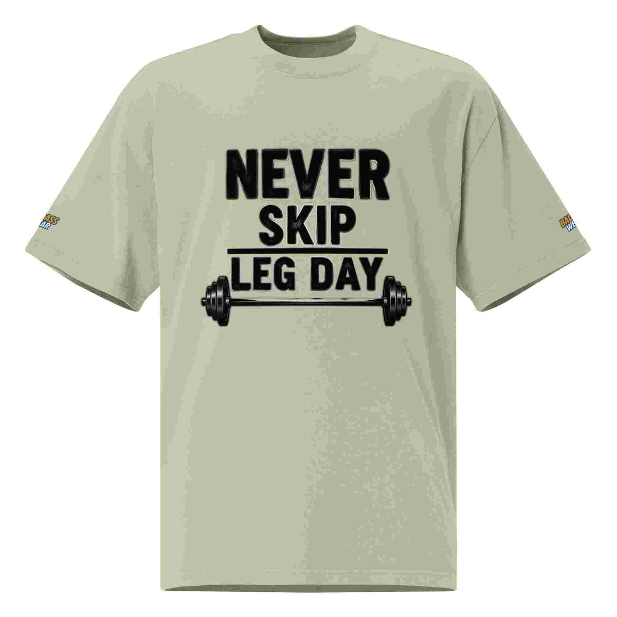 Men's Oversized T-shirt - "Never Skip Leg Day" BadAssWear.fi