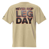 Men's Oversized T-shirt - "Never Skip Leg Day" BadAssWear.fi